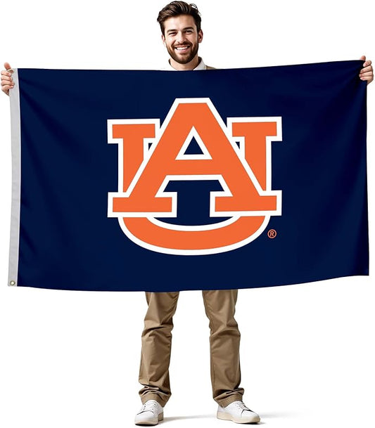Auburn Tigers College Sports Printed Flag - NCAA Licensed - Nylon - School Banner (Blue) (3' x 5')