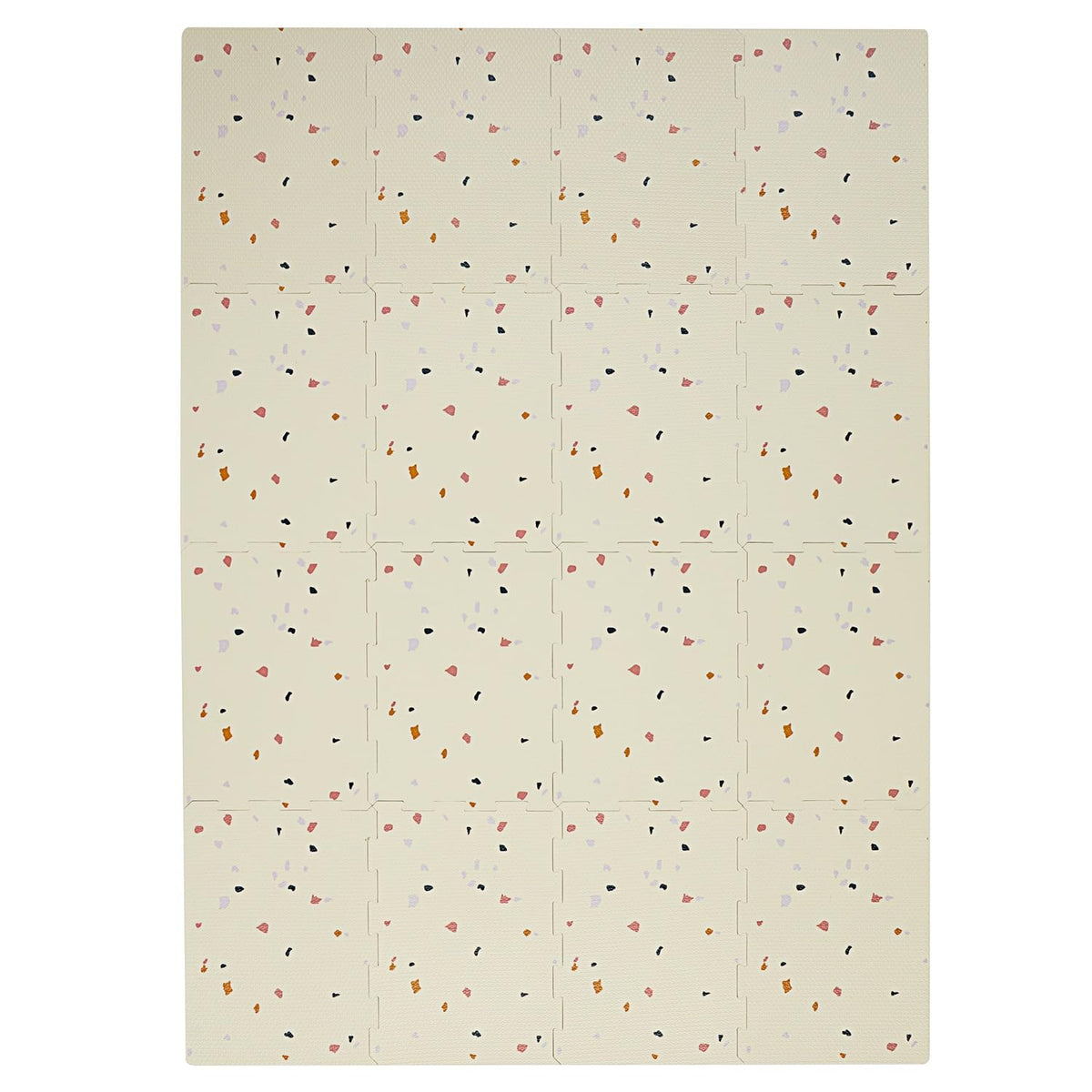 3 Sprouts Baby Foam Play Mat - Soft Foam Floor Tiles for Kids with Interlocking Puzzle Mats for Toddler Playroom - Safe 100% EVA Pads, Non-Toxic Waterproof Playmat - Terrazzo Cream