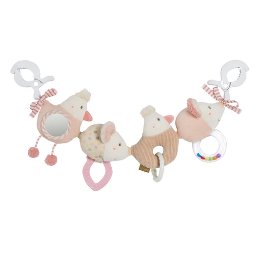 Fehn FeehnLAND Stroller Chain, Mobile Chain with Cute Hanging Figures, Flexible Hanging Motor Activity Toy, Play Bow for Babies and Toddlers from Birth
