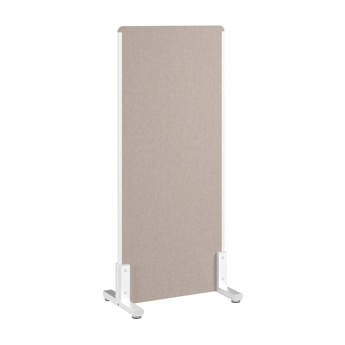 Bush Business Furniture 24W x 55H Freestanding Privacy Screen in Warm Beige, Standing Office Partition with Acoustic Sound Dampening Panel