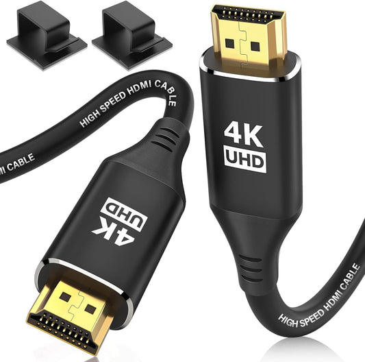4K 25Feet, CL3 2.0 (HDR10 8/10bit 18Gbps HDCP2.2 HDMI Cable in-Wall Rated HDMI Cable Support ARC) High Speed HD