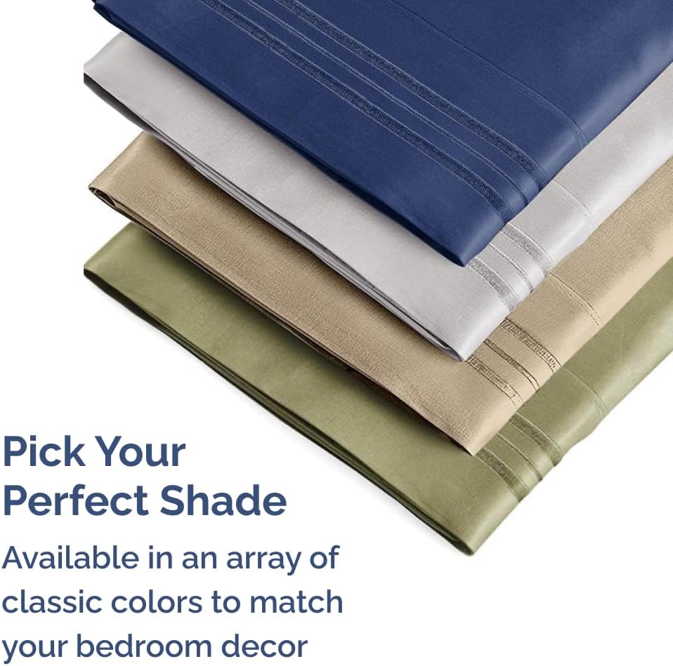 Queen Pillow Cases by [Brand Name] - Ultra Soft Hotel Quality - Wrinkle-Free & Fade Resistant - 4 Piece Set in Sage Green