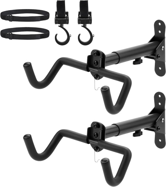 Skiennix Bike Rack - Durable Wall Mount Bicycle Storage Hanger | 2-Pack for Indoor Use