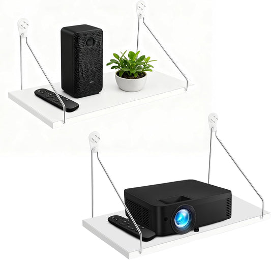 2 12 6 Inch Seamless CroBlissful Pcs Projector Shelf for Wall x Modem Router Shelf with Nail Router Wall Mount Modem