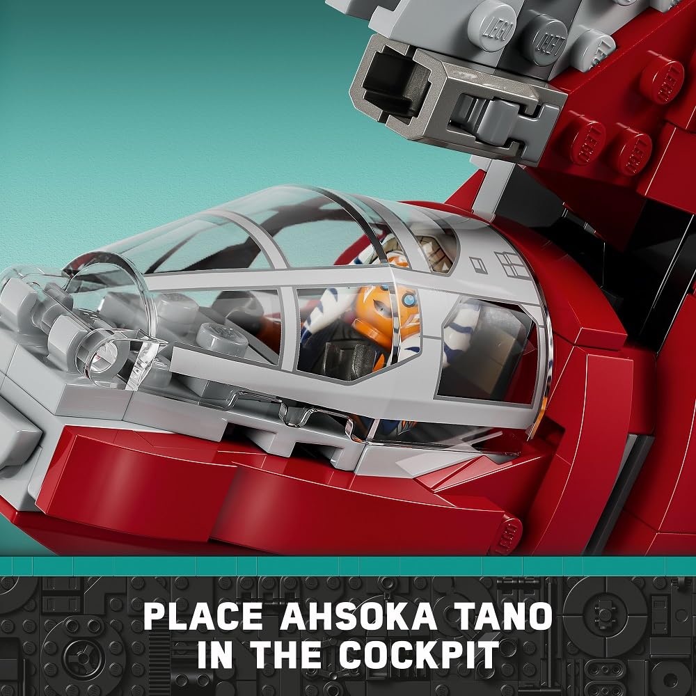 LEGO Star Wars Ahsoka Tano’s T-6 Jedi Shuttle Spaceship Toy - Star Wars Building Toys Set for Kids, Boys & Girls, Ages 9+ - Birthday Gift for Fans - 4 Minifigures - 75362