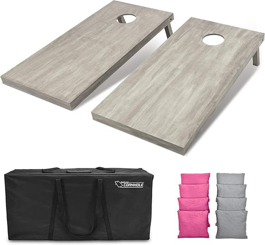 GoSports 4 ft x 2 ft Regulation Size Wooden Cornhole Boards Set - Includes Carrying Case and Bean Bags (Choose Your Colors) Over 100 Color Combinations