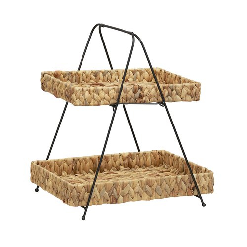 Household Essentials Geometric Tray Tower with 2 Baskets