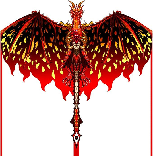 Mint's Colorful Life Dragon Kite for Kids & Adults, Easy to Fly Best Beach Kites for Beginners, 300ft Kite String Included