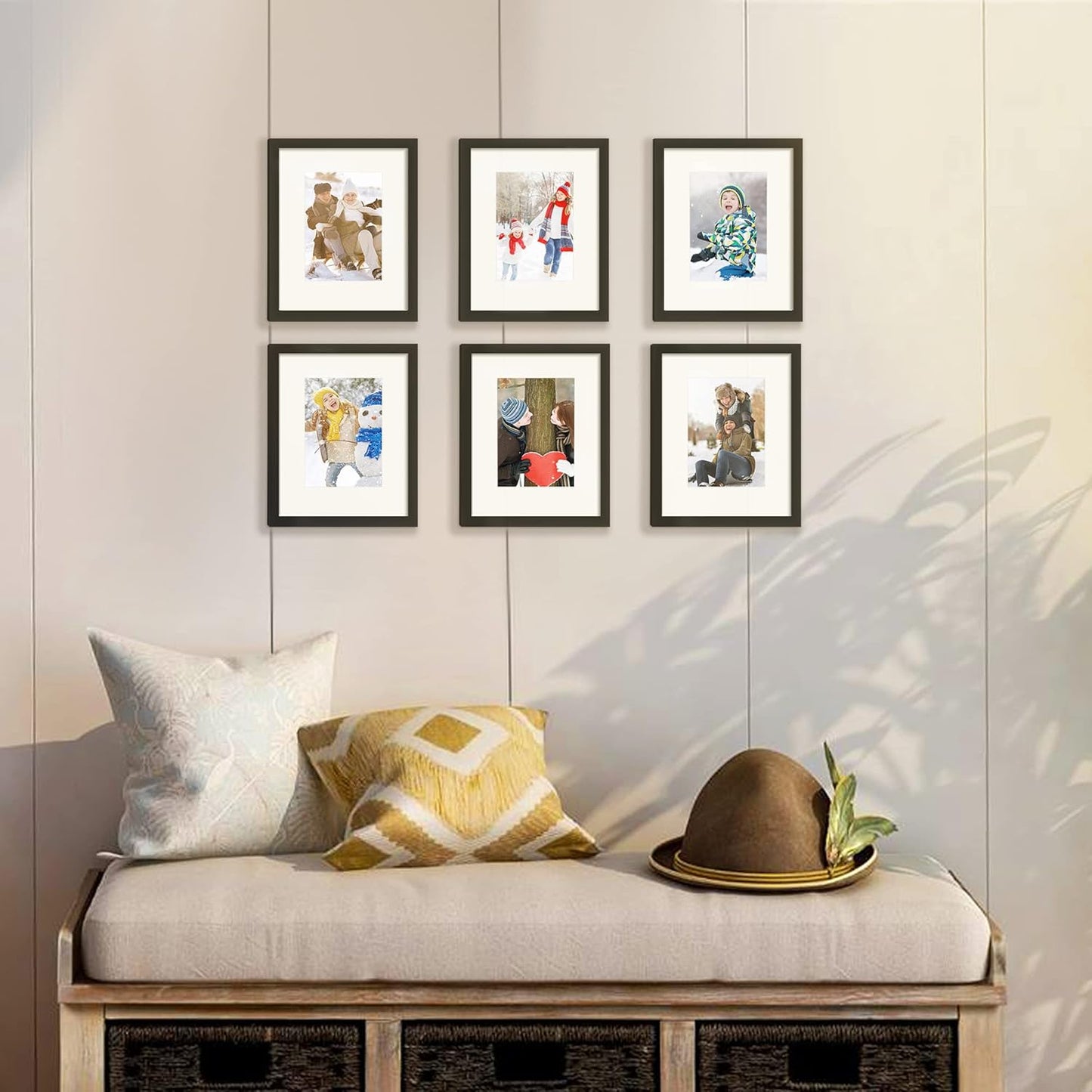 Upsimples 8x10 Picture Frame - Versatile Display for 5x7 Photos with Mat or 8x10 Without Mat - Black
