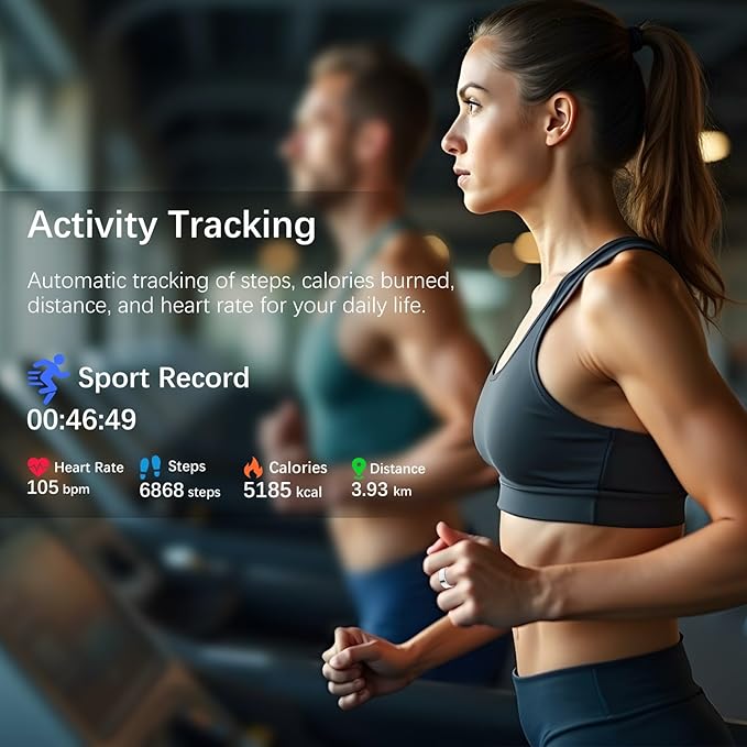 Ring Health Tracker for Women Men, Fit Ring with Heart Rate, Blood Oxygen, Sleep Monitor, Calories, Step Counter, IP68 Waterproof Smart Ring for iPhone & Android, No Subscription Fee (Silver, 13#)