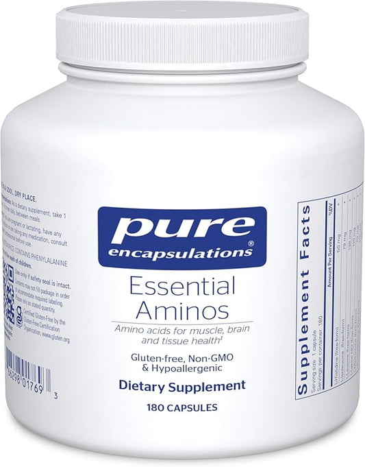 Pure Encapsulations Essential Amino Acids - Muscle Recovery Support & Health* - with Leucine, Threonine & Tryptophan - 180 Capsules