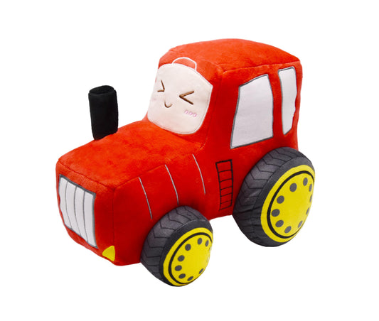 YONLIT Soft Plush Tractor Stuffed Truck Toy Super Cute Car Plushie Throw Pillow Excellent Gifts for Kids or Birthday Party 12 Inches (Red)