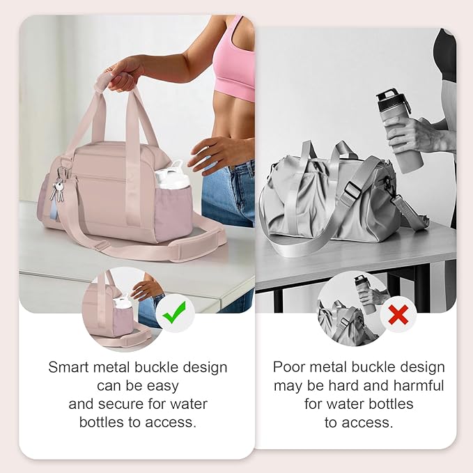 Small Gym Bag 14 inch for Women & Men Mini Gym Duffel Bag with Wet Compartment Waterproof Travel Duffle Bag for Sports Workout Dance