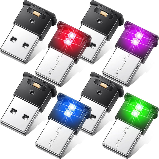 4 5v 8 Frienda Pieces Mini USB LED Light, Car LED Interior Lighting Smart USB Atmosphere Light, Laptop Keyboard Office