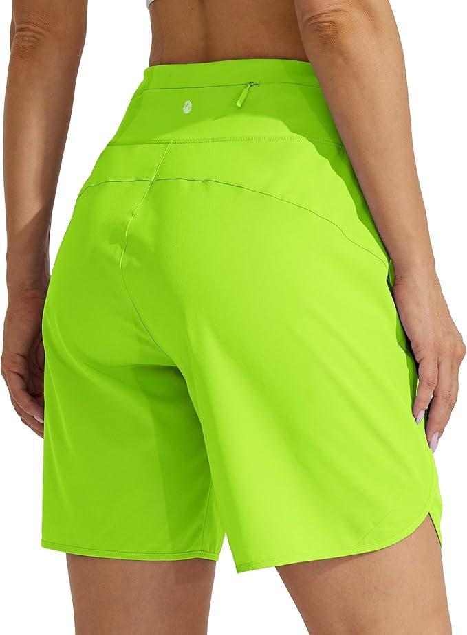 Willit Women's 7" Athletic Running Shorts Long Workout Hiking Shorts Quick Dry High Waisted Active Zipper Pocket(3X-Large)