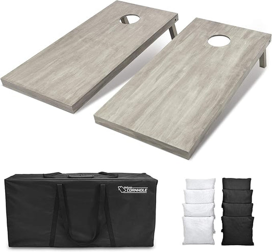 GoSports 4 ft x 2 ft Regulation Size Wooden Cornhole Boards Set - Includes Carrying Case and Bean Bags (Choose Your Colors) Over 100 Color Combinations