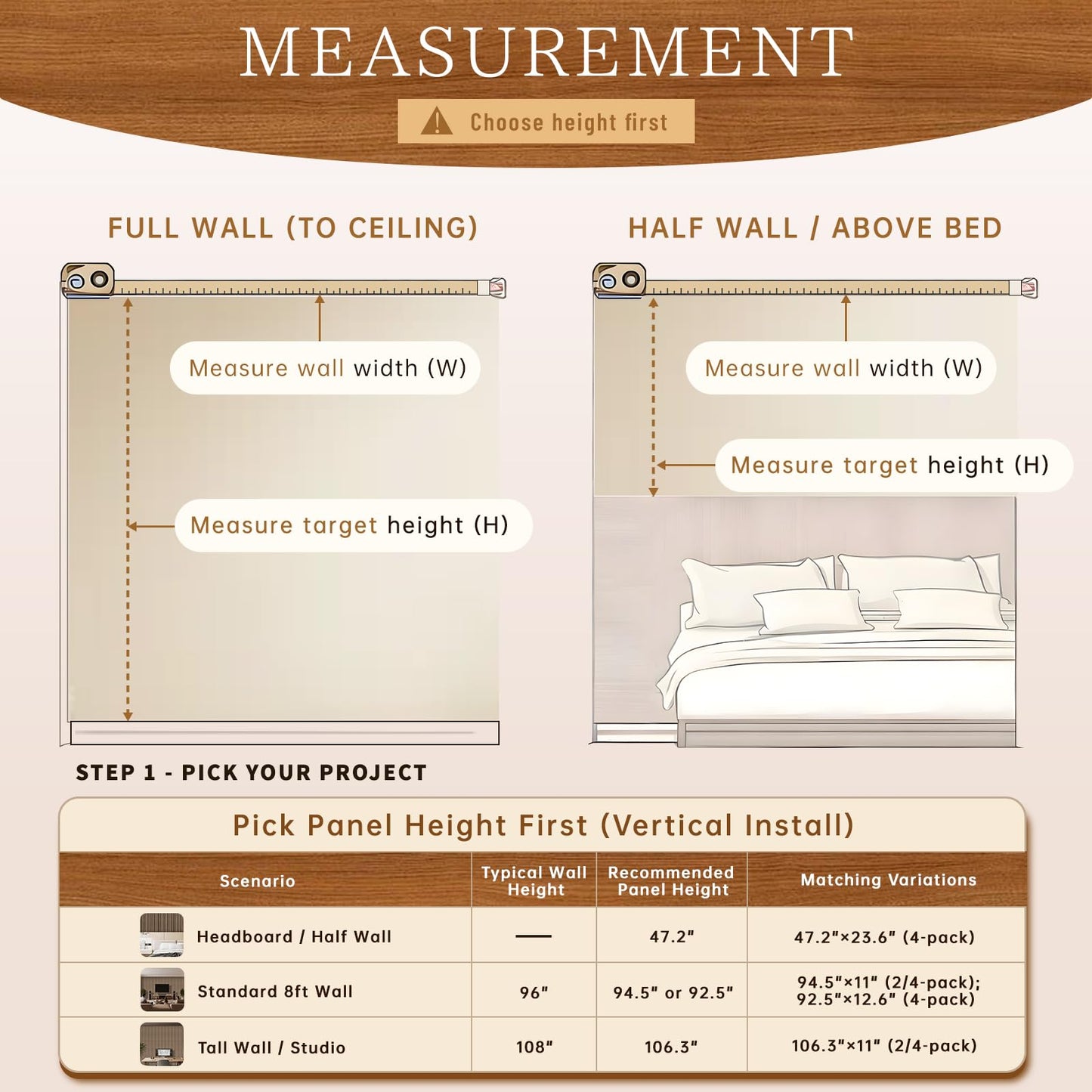 RITOLLO 4 Pack Wood Panels for Wall - 47.2"×23.6" Wood Slat Acoustic Panels for Wall, Soundproof Panels, 3D Fluted Panels for Interior Wall Decor (Natural Oak)