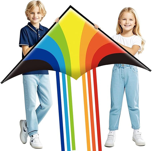 Xida Kites for Kids Ages 4-8, Large Kite for Adults, Easy to Fly Beach Kites with Handle and String,Perfect for Beginners,Beach,and Outdoor Flying Fun