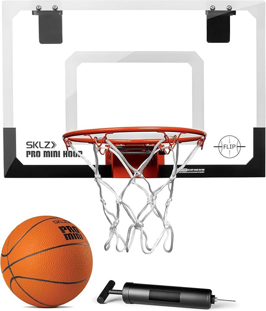 SKLZ Pro Mini Indoor Basketball Hoop - Over The Door ??Portable - Great For Home, Dorms, Offices, and Gifts