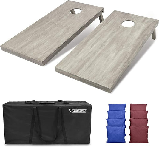 GoSports 4 ft x 2 ft Regulation Size Wooden Cornhole Boards Set - Includes Carrying Case and Bean Bags (Choose Your Colors) Over 100 Color Combinations