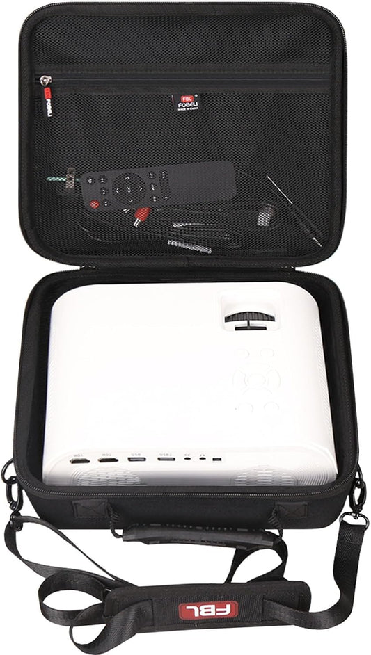 C10 10.8x10x4.1 Inches, FBLFOBELI Hard Carrying Projector Case Compatible with HOMPOW Mini Projector, Fits Most Major