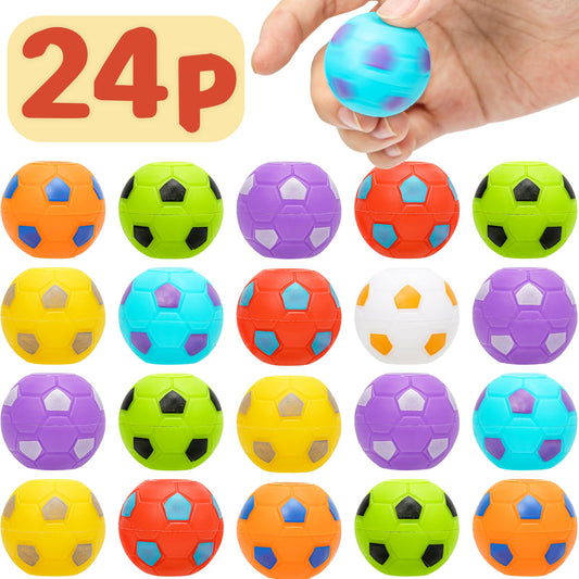 AZEN 24 Pcs Soccer Party Favors for Kids 4-8 8-12, Mini Fidget Spinners Soccer Ball Toys, Goodie Bags Stuffers for Birthday, Treasure Box Toys for Classroom, Return Gifts for Kids