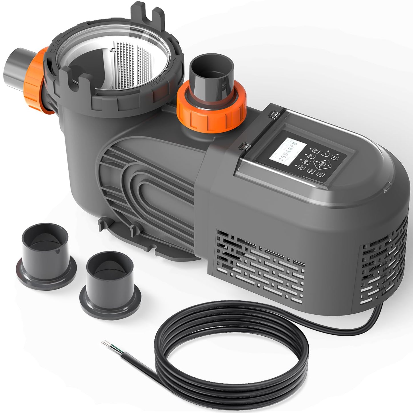 Varpoolfaye 1.8HP Variable Speed Pool Pump for Inground & Above-Ground Pools, Permanent Magnet Motor, 220V-240V, High-Flow 9114 GPH, Energy Efficient & Quiet Self-Priming Pool Pump with Filter Basket