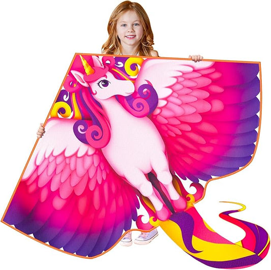 YongnKids Kite for Kids Age 4-8 8-12, Large Kites for Boys Adults Easy to Fly & Assemble, with 328ft String,Perfect for Beach Trip Park Family Activities Outdoor Games