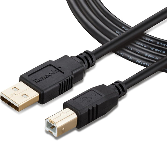 50 2.0 ft USB Printer Cable - Type A Male to B Male, Compatible with HP, Canon, Epson, Lexmark, Dell, Xerox, Samsung