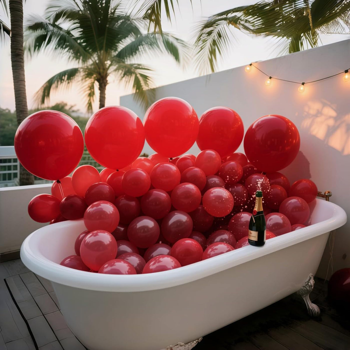 PartySoon 147 Pcs Red Balloons Arch Kit Red Balloon Different Sizes for Valentine's Decorations Birthday Party Gender Reveal Baby Shower Wedding Anniversary Bridal Decorations