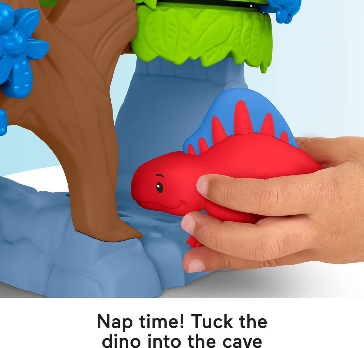 Fisher-Price Little People Toddler Toy Dinosaur Hatch & Slide Playset with 2 Figures for Preschool Pretend Play Kids Ages 1+ Years