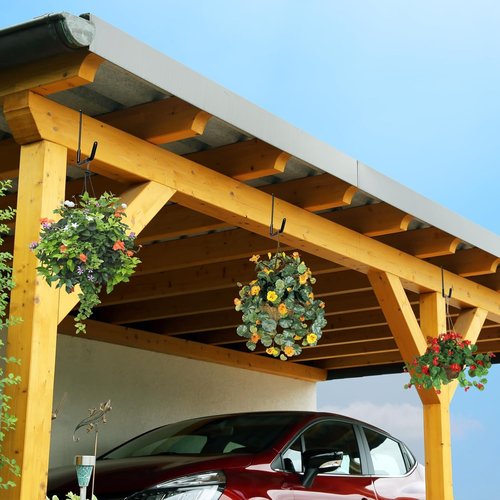 HUPBIPY Rafter Hanger - Large Garage Hooks for Bike Storage | Non-Slip Coating, 12-Pack, Black