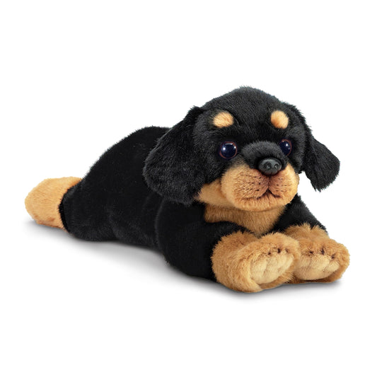 Bearington Gunner Rottweiler Stuffed Animal Dog Plush - 15" Soft and Realistic Rottweiler Plush Toy with Ultra-Soft Fur and Huggable Body - Adorable Stuffed Dog Gift for Kids, Adults, and Dog Lovers