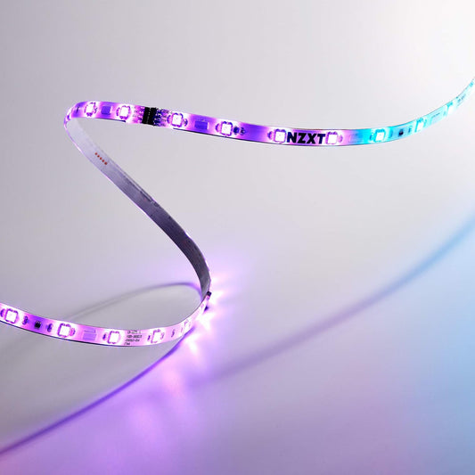 2 300mm NZXT HUE LED Strips Accessory - Two RGB LED Lighting Strips - Magnetic & Double-Sided Tape