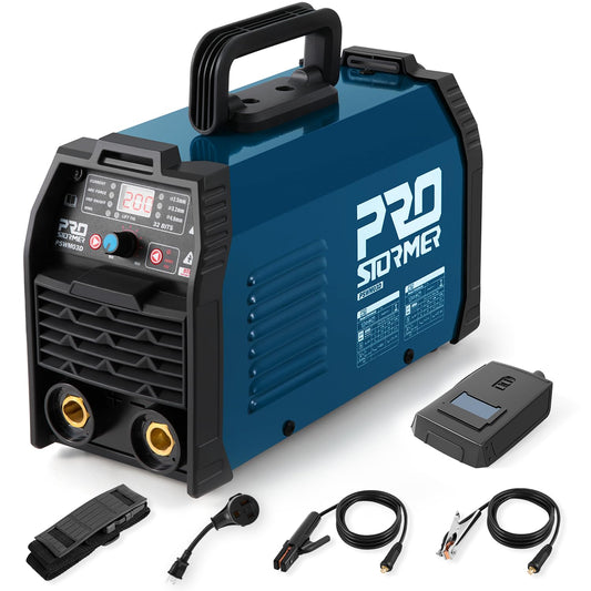 200A ARC Welding Machine, 110V/220V Dual Voltage Welder, IGBT Stick MMA Welder LED Display with Electrode Holder Work Clamp