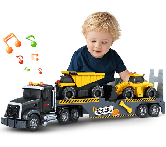 SpringFlower Boy Toys, Toddlers Truck Toy for 3 4 5 6 Year Old Boys, Extra Large Truck Toy with Sounds & Lights, Birthday Gifts for Kids Child 3 4 5 6 Years Old
