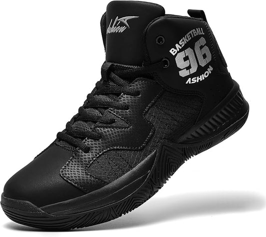 ASHION Mens Basketball Shoes High Top Streetball Lightweight Outdoor Sneakers Cushioning Shoes for Sport Athletic Fitness