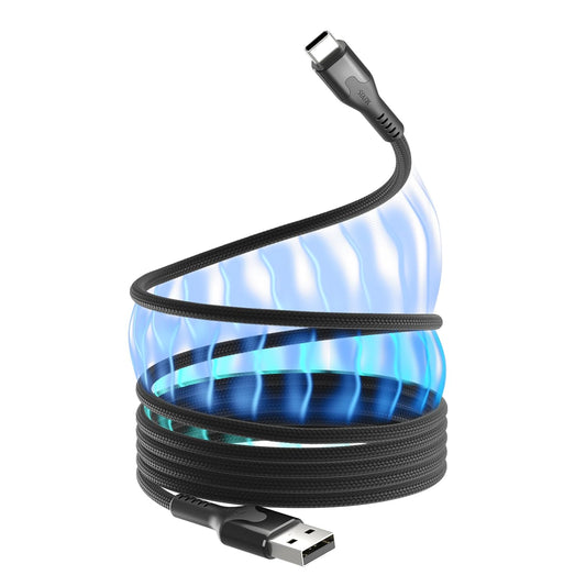 27W 3FT Statik MagStack USB to USB C Cable, A to Type C Charger Fast Charging Phone Charger Cord, On The Go Magnetic
