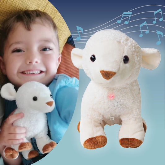Kulumi My Little Lamb - Singing Lamb w/Audio Bible, Stories and Songs (3+), Musical Stuffed Animal for Baby – Christian Toy for Children to Help Sleep & Memorize The Bible – Ideal Gift for Kids