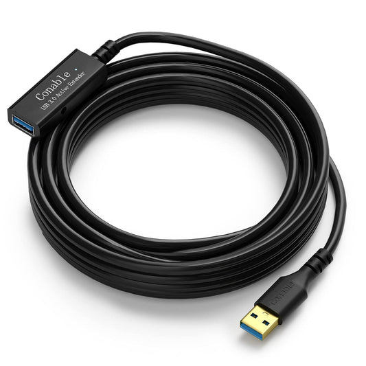 3.0 20 5Gbps USB Active Extension Cable Feet, Long USB Type-A Male to Female Extender Cord, Built-in A Signal Booster
