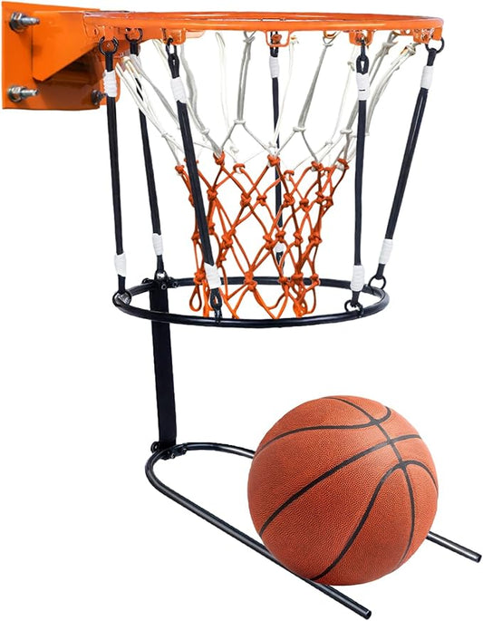 Basketball Return Attachment,Heavy Duty Basketball Rebounder Accessories for Outdoor and Indoor Use,Great for Solo Play and Practice,Black