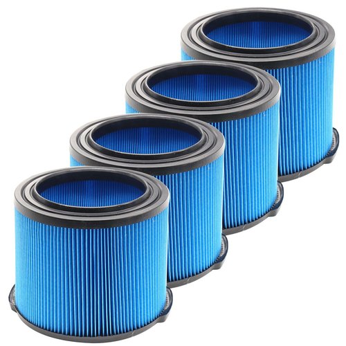 MZY LLC 4 Pack VF3500 Replacement Filter for Ridgid Wet Dry Vac VF3500, WD3050, WD4070, WD4080, WD4522, 4000RV, 4500RV filters 3-4.5 Gallon Vacuums