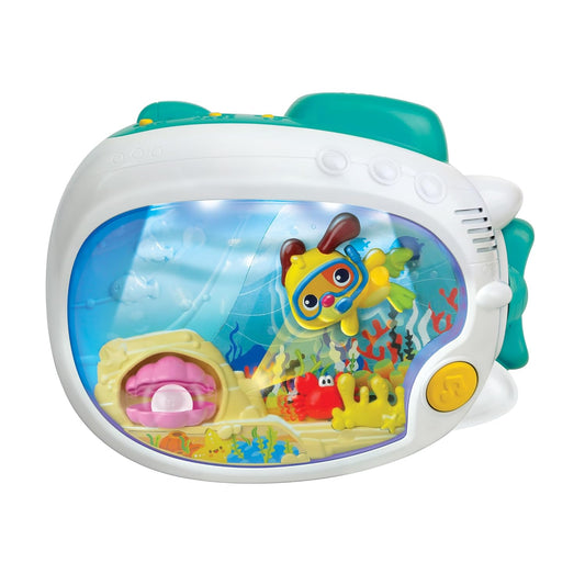 Winfun 3-in-1 Soothing Seas Nightlight - Music Box Projector with Calming Lullabies for Babies | Attachable to Crib or Tabletop