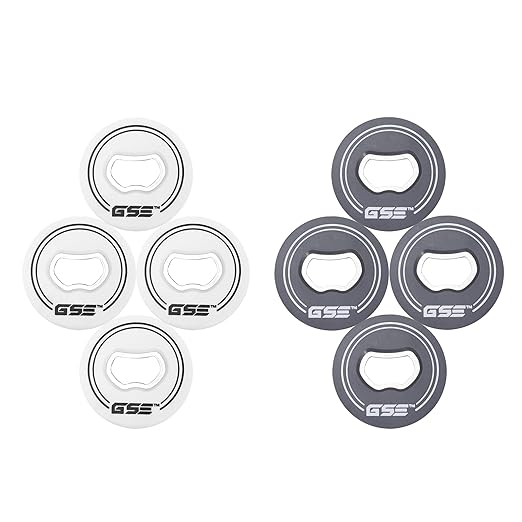 GSE Games & Sports Expert Set of 8 Replacement Washers with Bottle Opener for Washer Toss Game (White/Grey)
