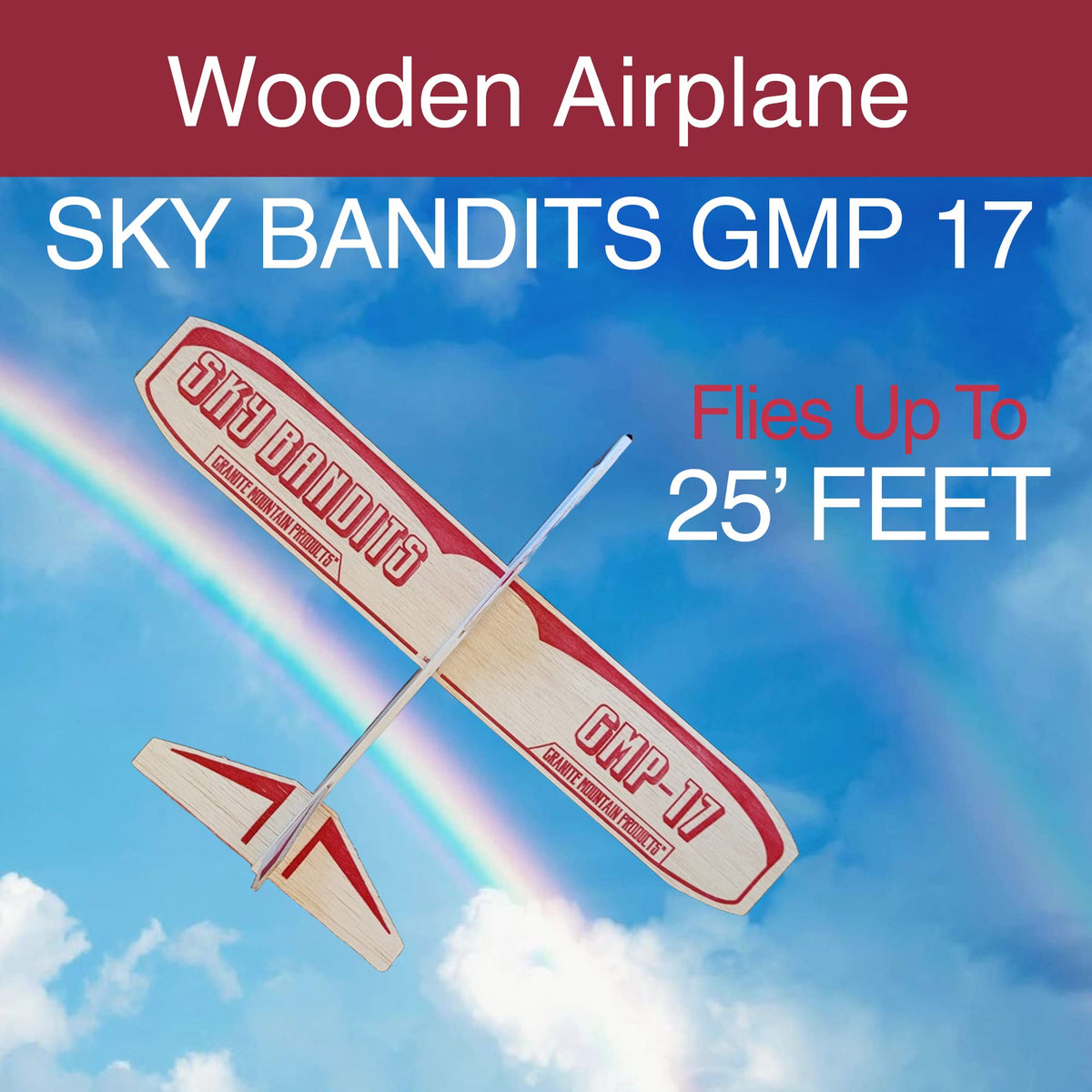 GRANITE MOUNTAIN PRODUCTS Balsa Wood Airplane Kits | Gliders and Propeller Plane Toys Set | Set of 4 Wooden Airplane | 2 Rubberband Powered Propellor Planes and 2 Balsa Wood Glider Planes