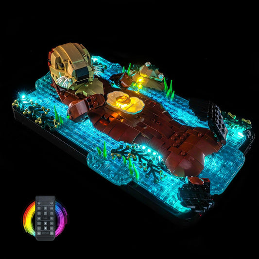 LocoLee Light kit Compatible with Lego 21366 Floating Sea Otters - No Actual Model Only Lights, LED Lighting Accessories Compatible with Lego Sea Otters 21366 (RC Version)