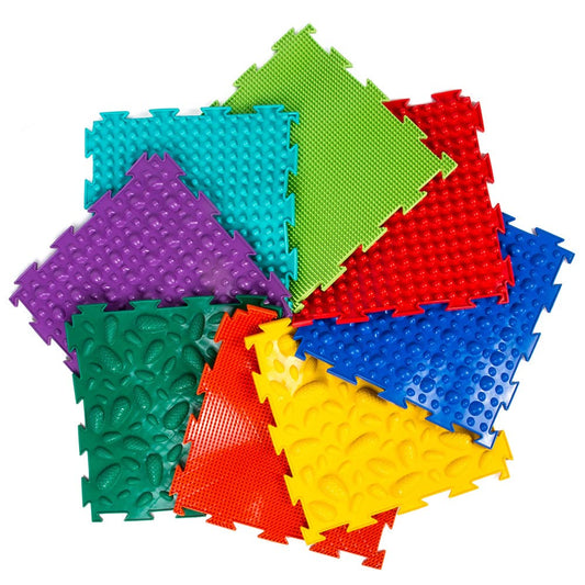 Multi-Functional Sensory Mat for Autism Therapy and Play, Featuring Puzzle Tiles and Orthopedic Massage, Module Sensory Mat, Orthopedic Puzzle Mats