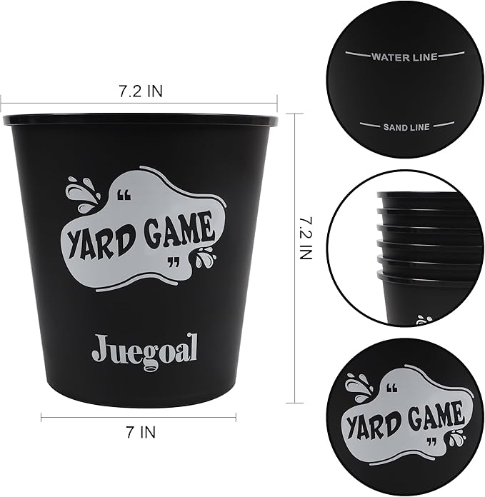 Juegoal Outdoor Giant Yard Pong Game Set Outdoor Toss Game Throwing Game for Beach, Camping, Lawn and Backyard