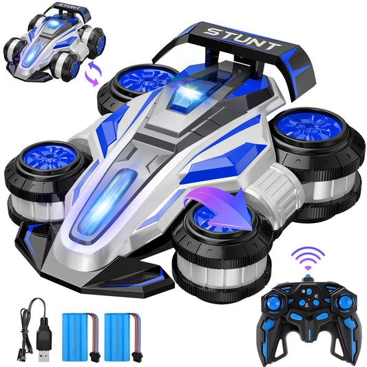 ZSYMIMRC High Speed Drift Remote Control Stunt Deformation Car, Birthday Gifts, for Boys and Girls 4-16 Years Old (Blue)