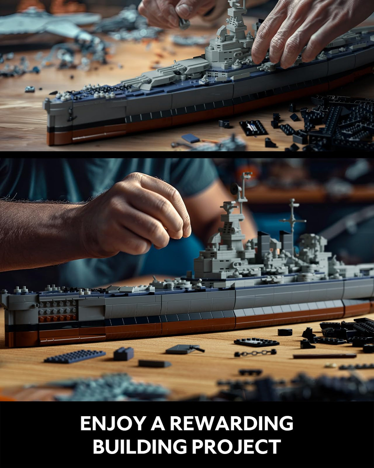 Nifeliz North Battleship, Military Building Set for Adults, Collectible Army Model to Build and Display, Gift Ideal for Military Enthusiasts (NF10280)